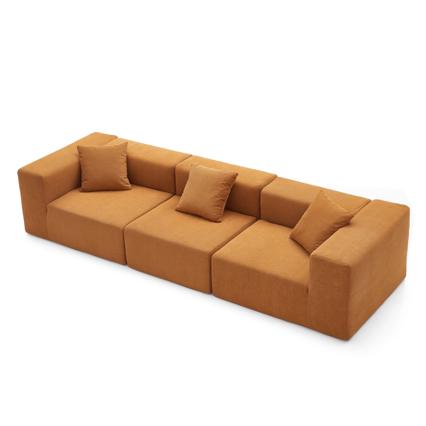Long 3 Piece Settee Set Compressed Sofa