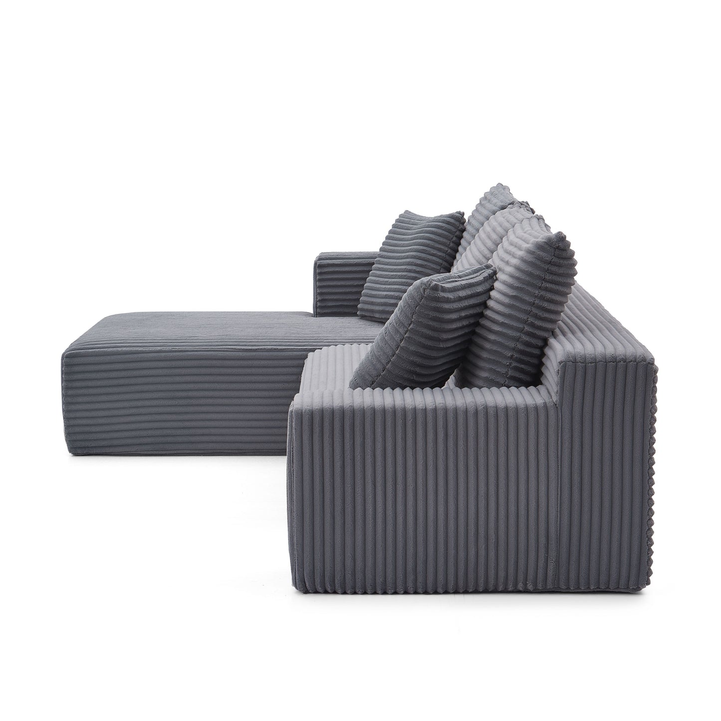 Modular Corner Sectional With Chaise Lounge Sofa Compressed Sofa