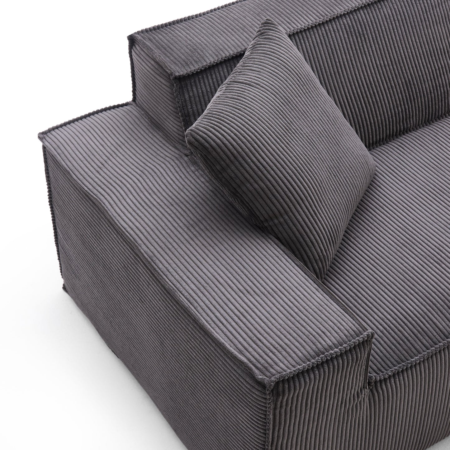 Modular 3 Piece Fabric Sectional Sofas Compressed Sofa