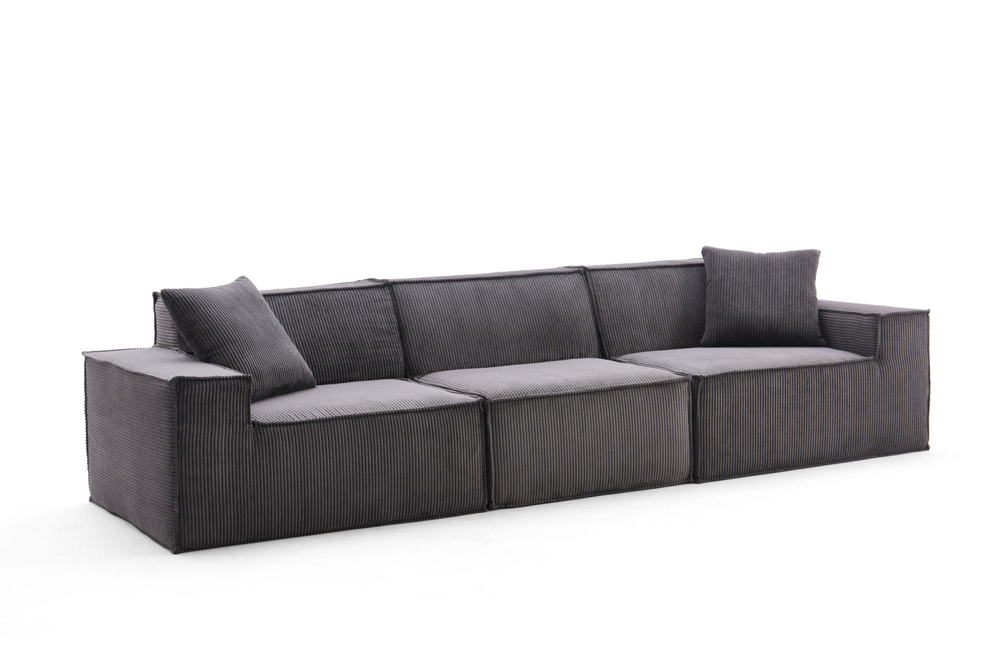 Modular 3 Piece Fabric Sectional Sofas Compressed Sofa