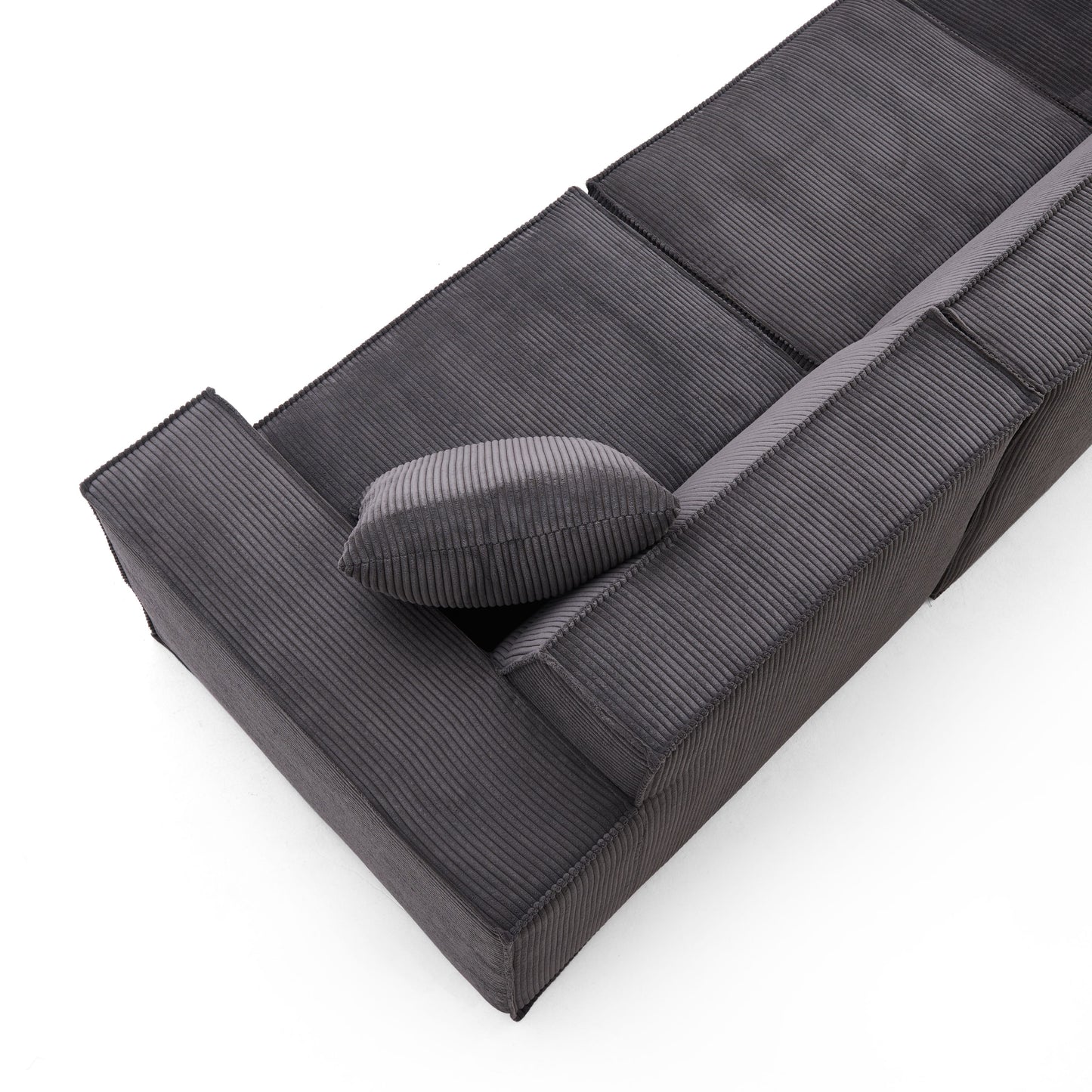 Modular 3 Piece Fabric Sectional Sofas Compressed Sofa