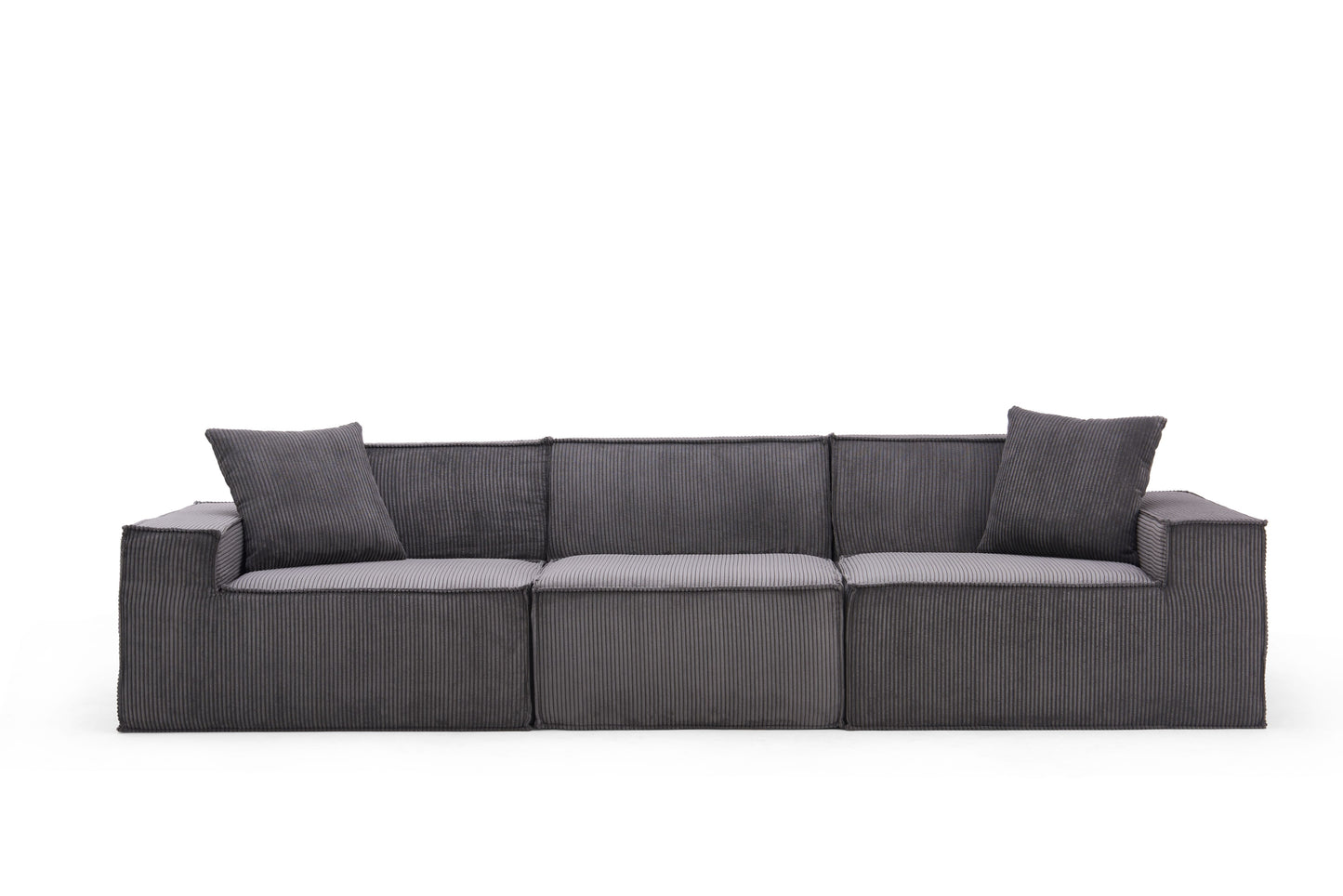 Modular 3 Piece Fabric Sectional Sofas Compressed Sofa