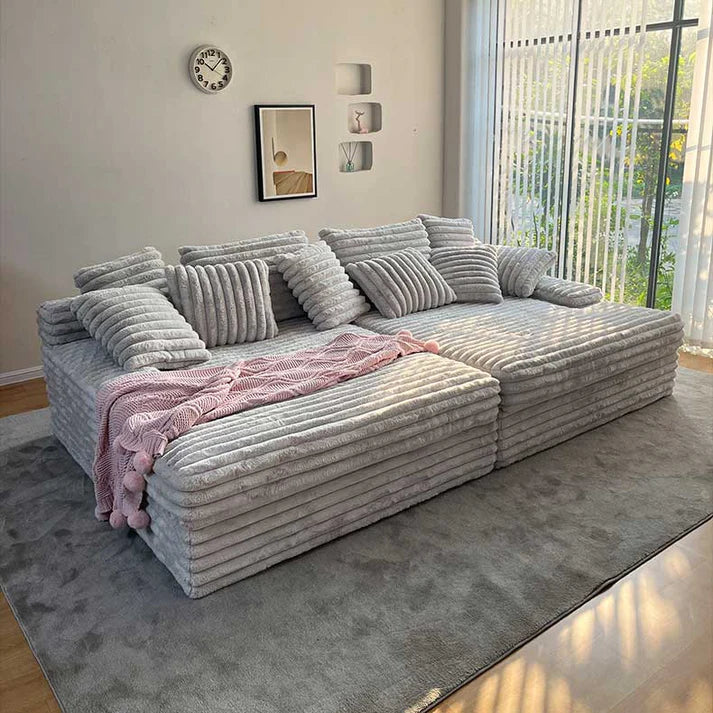Large Double Chaise Lounge Couch-in-a-Box Compressed Sofa