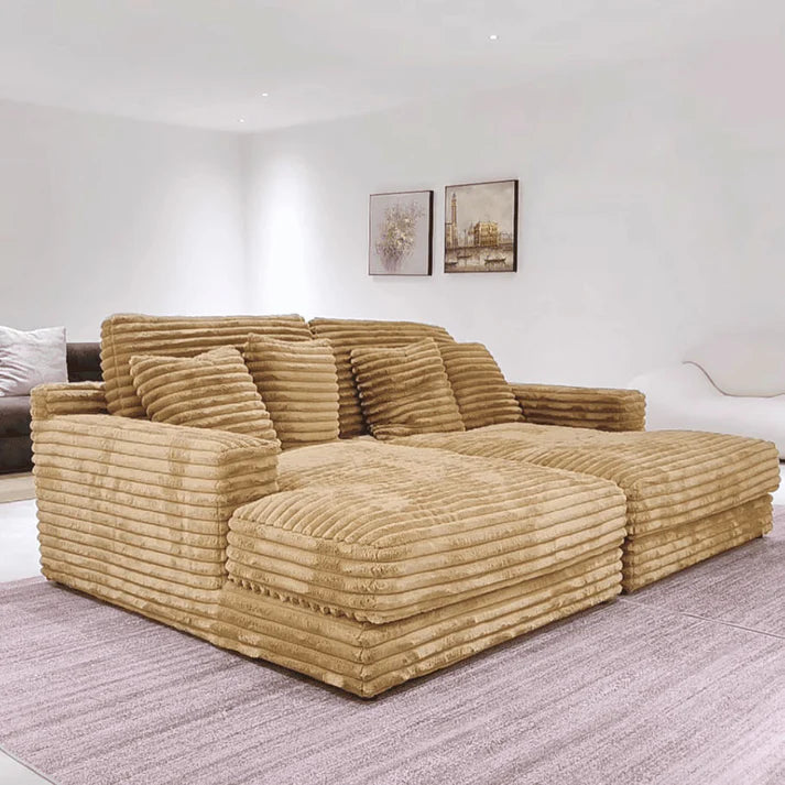Large Double Chaise Lounge Couch-in-a-Box Compressed Sofa