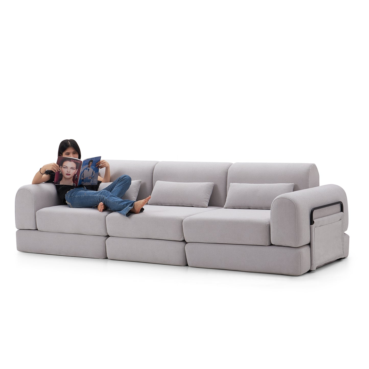 2-3 seat modern sponge compression sofa bed couch compression sofa