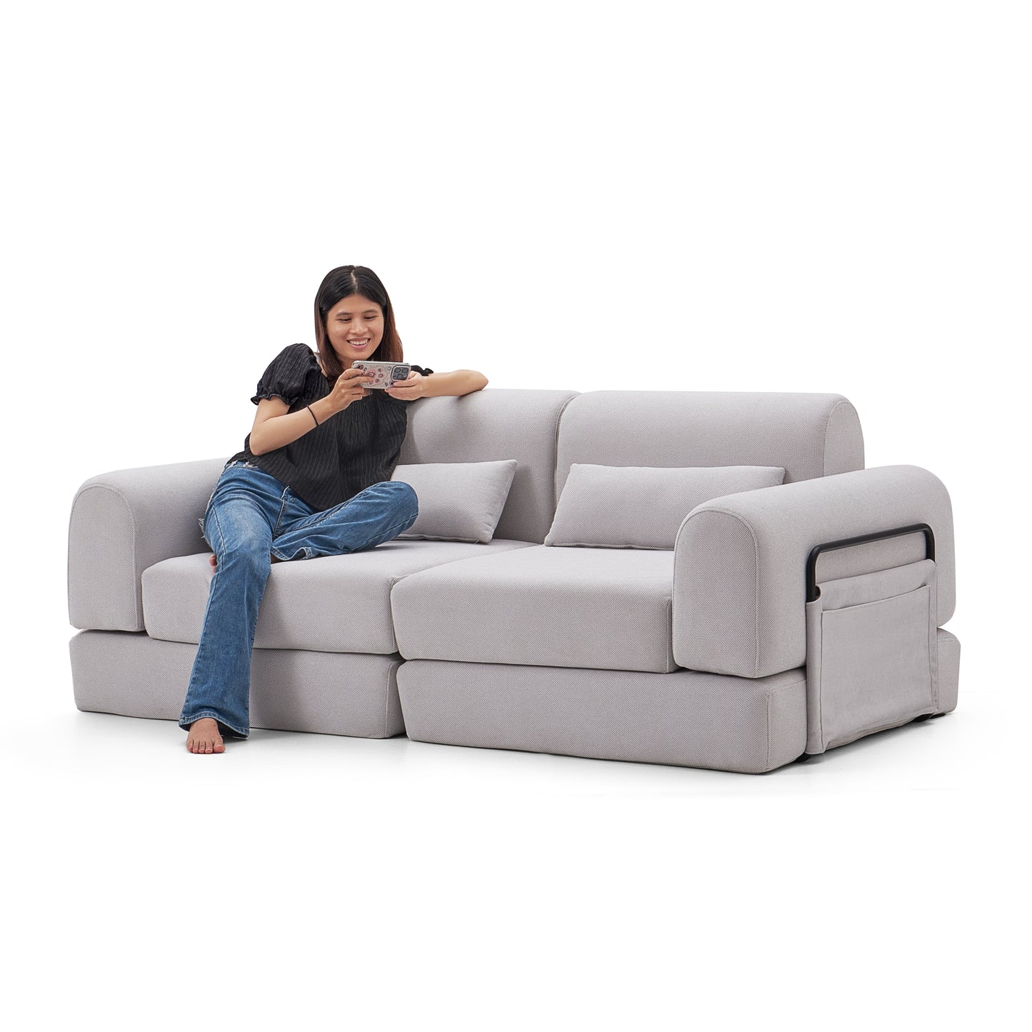 2-3 seat modern sponge compression sofa bed couch compression sofa