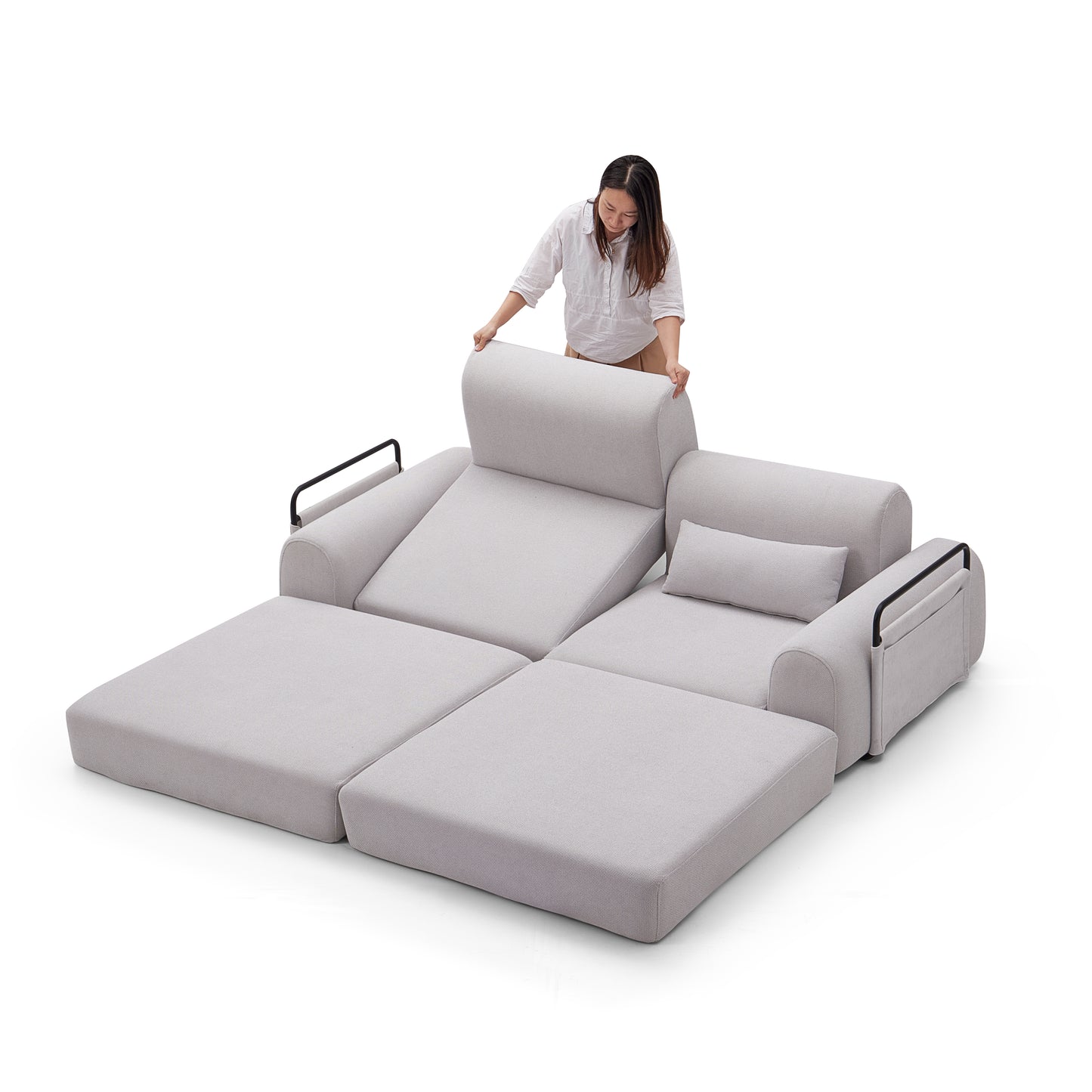 2-3 seat modern sponge compression sofa bed couch compression sofa