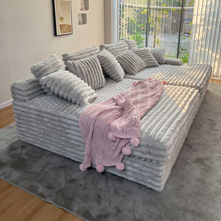Large Double Chaise Lounge Couch-in-a-Box  Compressed Sofa